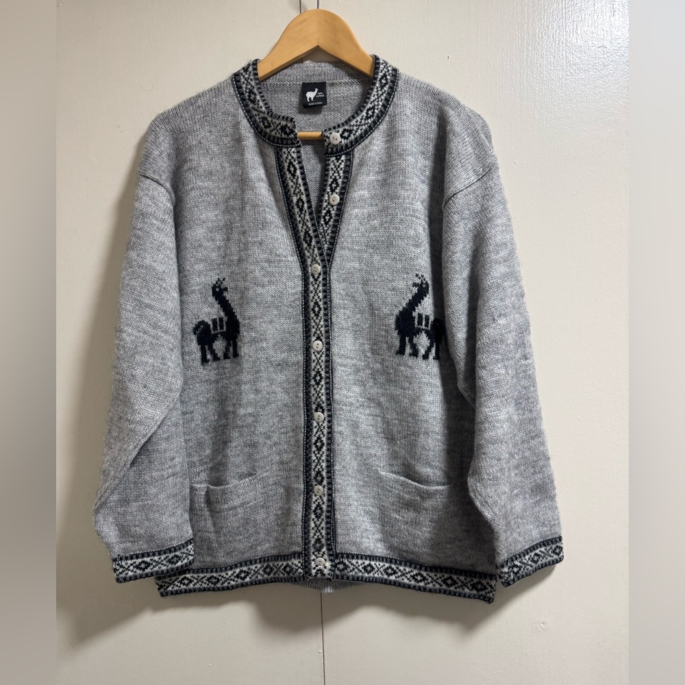 Peruvian Alpaca Wool Knit Cardigan